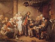 Jean-Baptiste Greuze L'Accordee du  Village USA oil painting artist